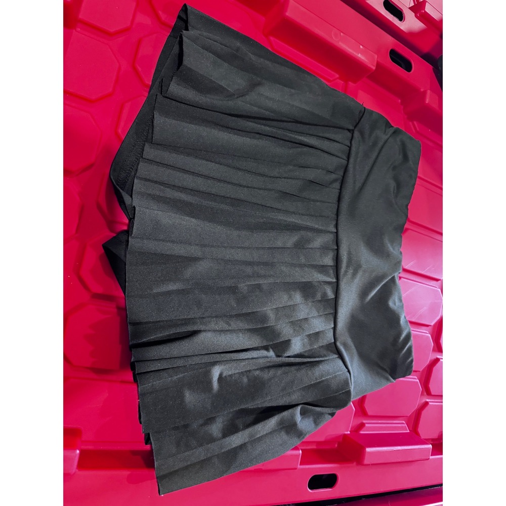 SHEIN Black Pleated Tennis Skort Mini Skirt with Built-in Shorts Women Small